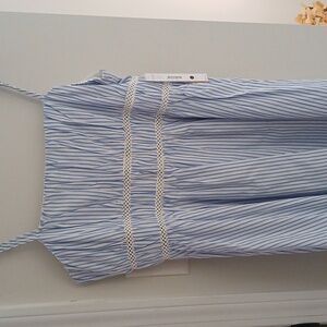 Summer Dress size L blue and white